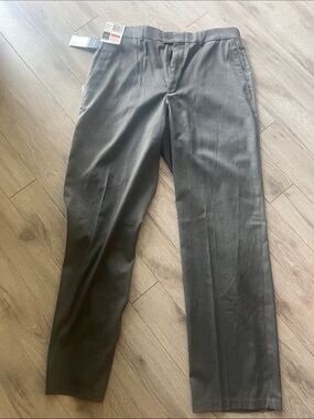 Men's Gray Dress Pants - Tailored Flat Front